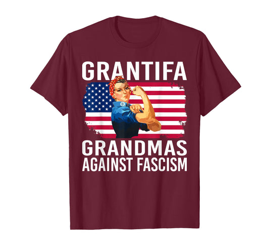 Grantifa Grandmas Against Fascism Flag Resist No Kings 50501 T-Shirt