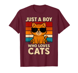 Just a Boy who Loves Cats T-Shirt