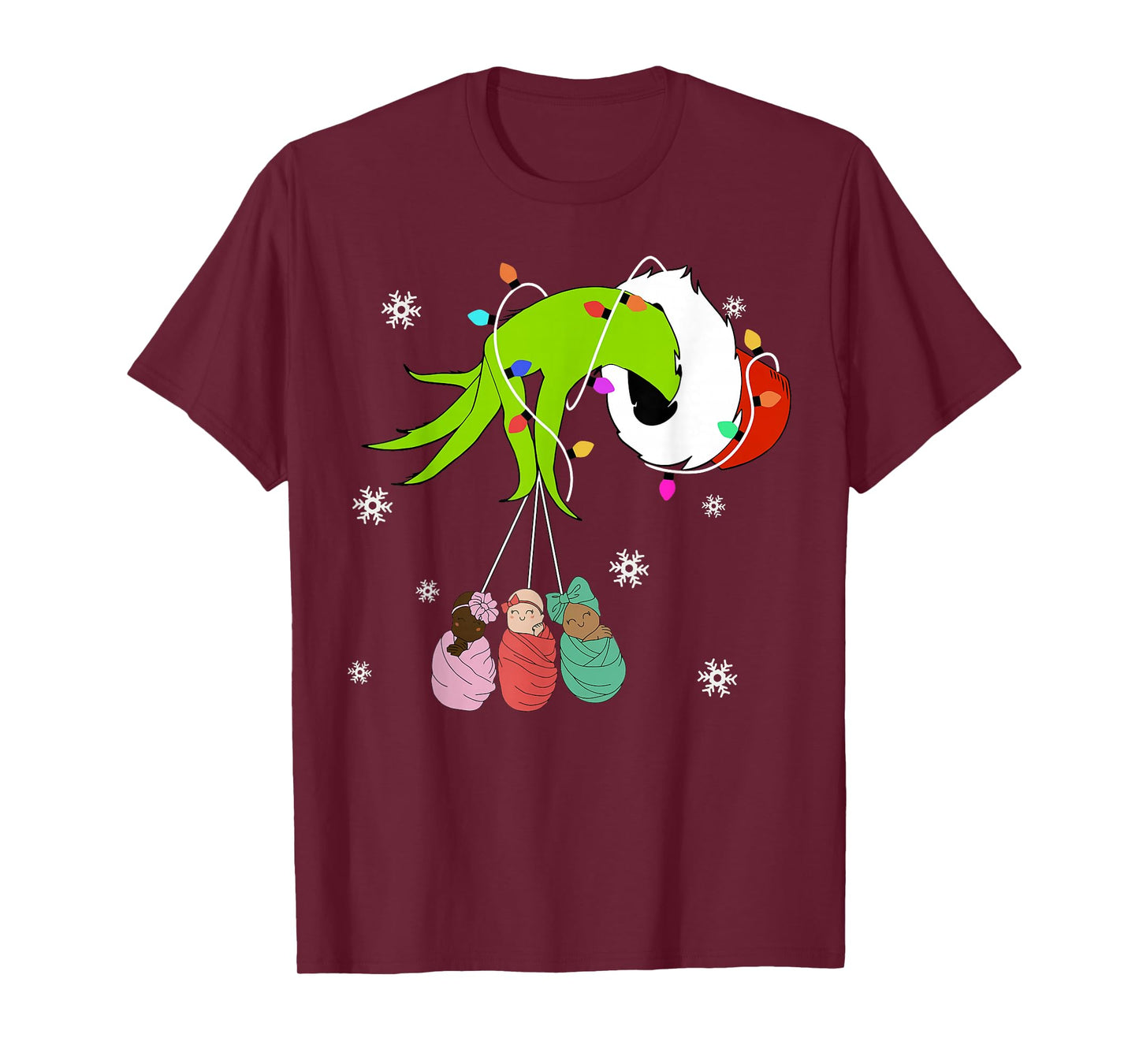 NICU Labor Delivery Nurse Santa Christmas Xmas Pajamas Funny T-Shirt