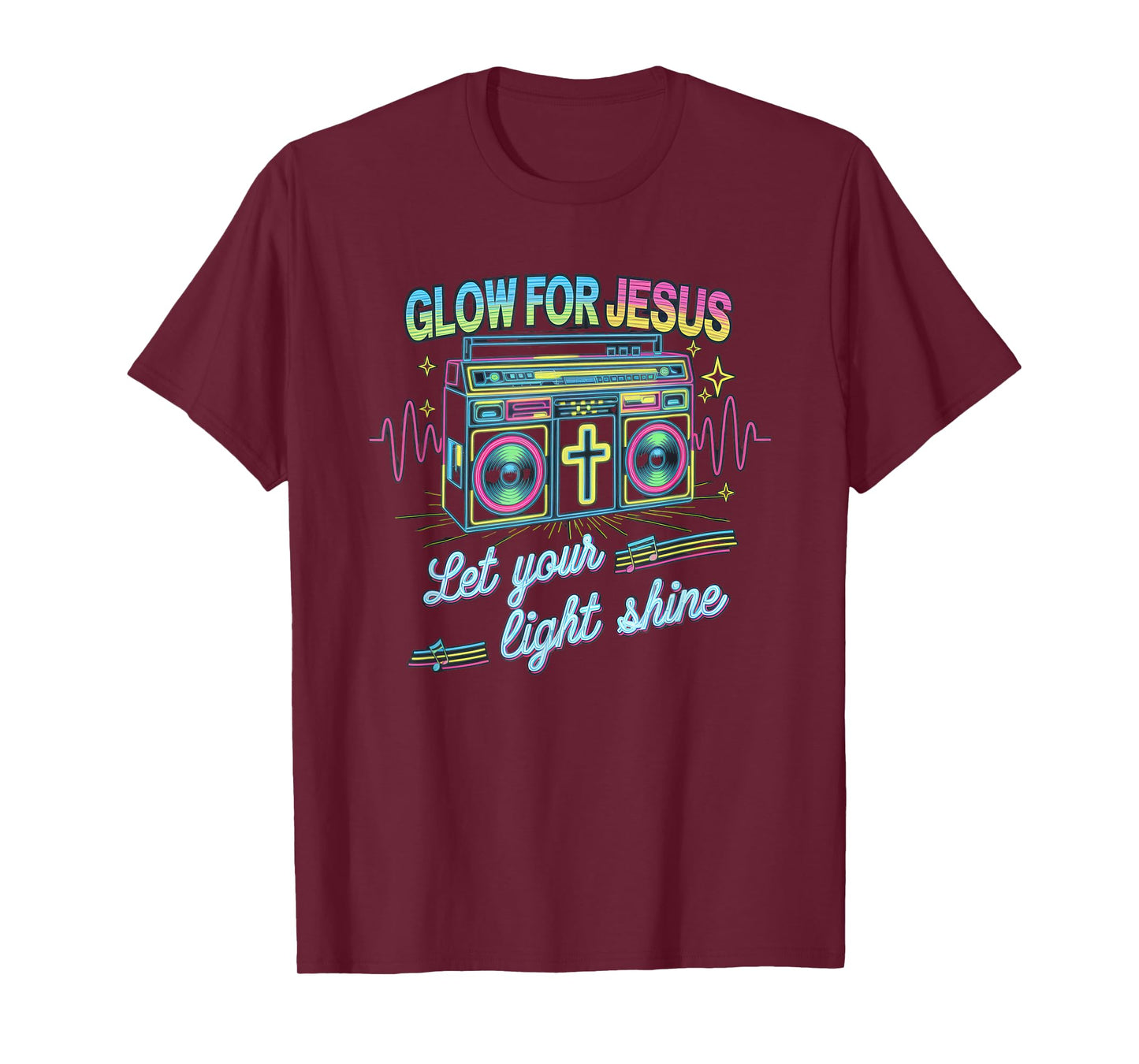 Glow for Jesus Tshirt Christian Faith Lion God Christianity T-Shirt