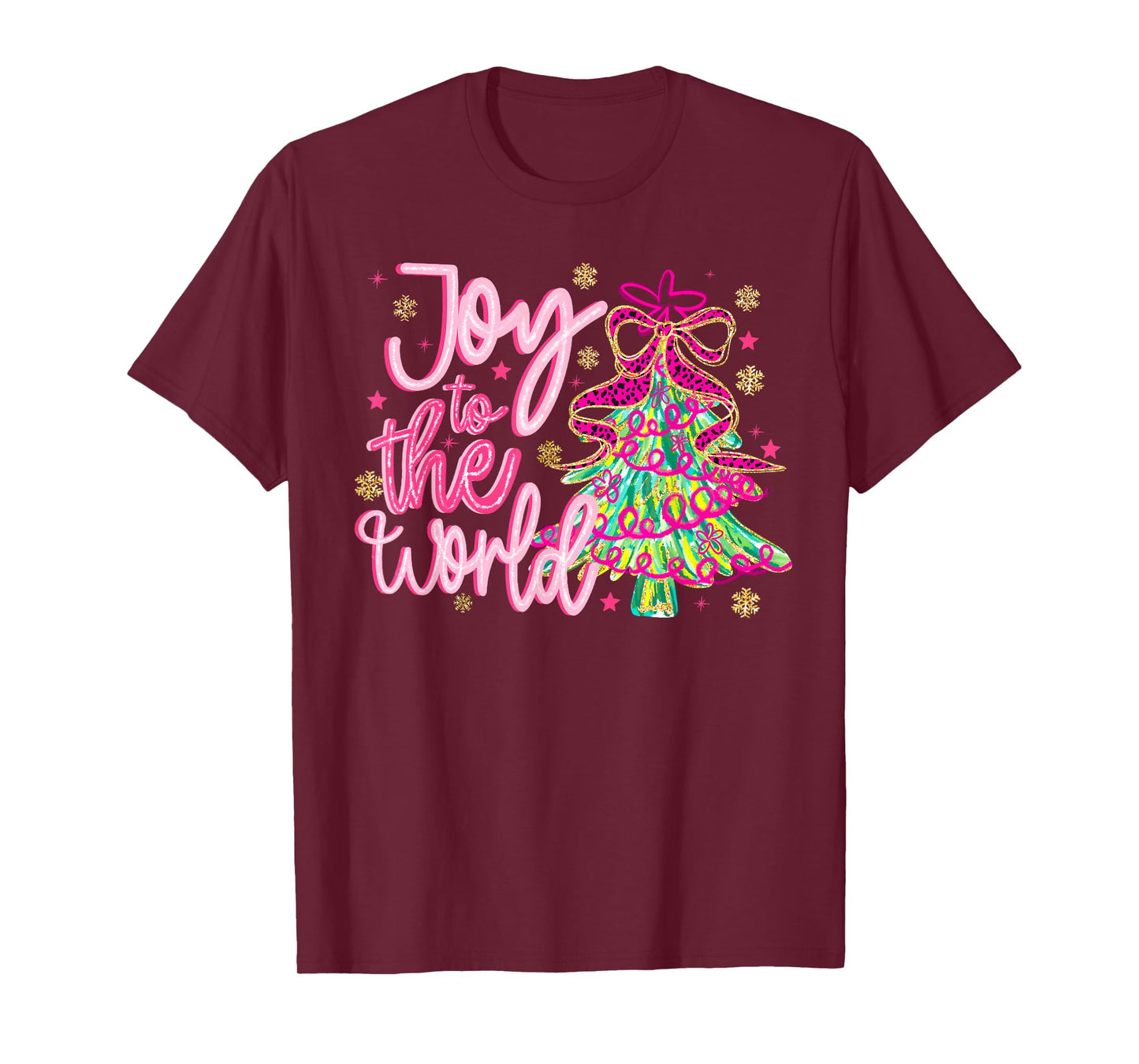 Joy to The World Jesus Christian Xmas Tree Holiday Christmas T-Shirt