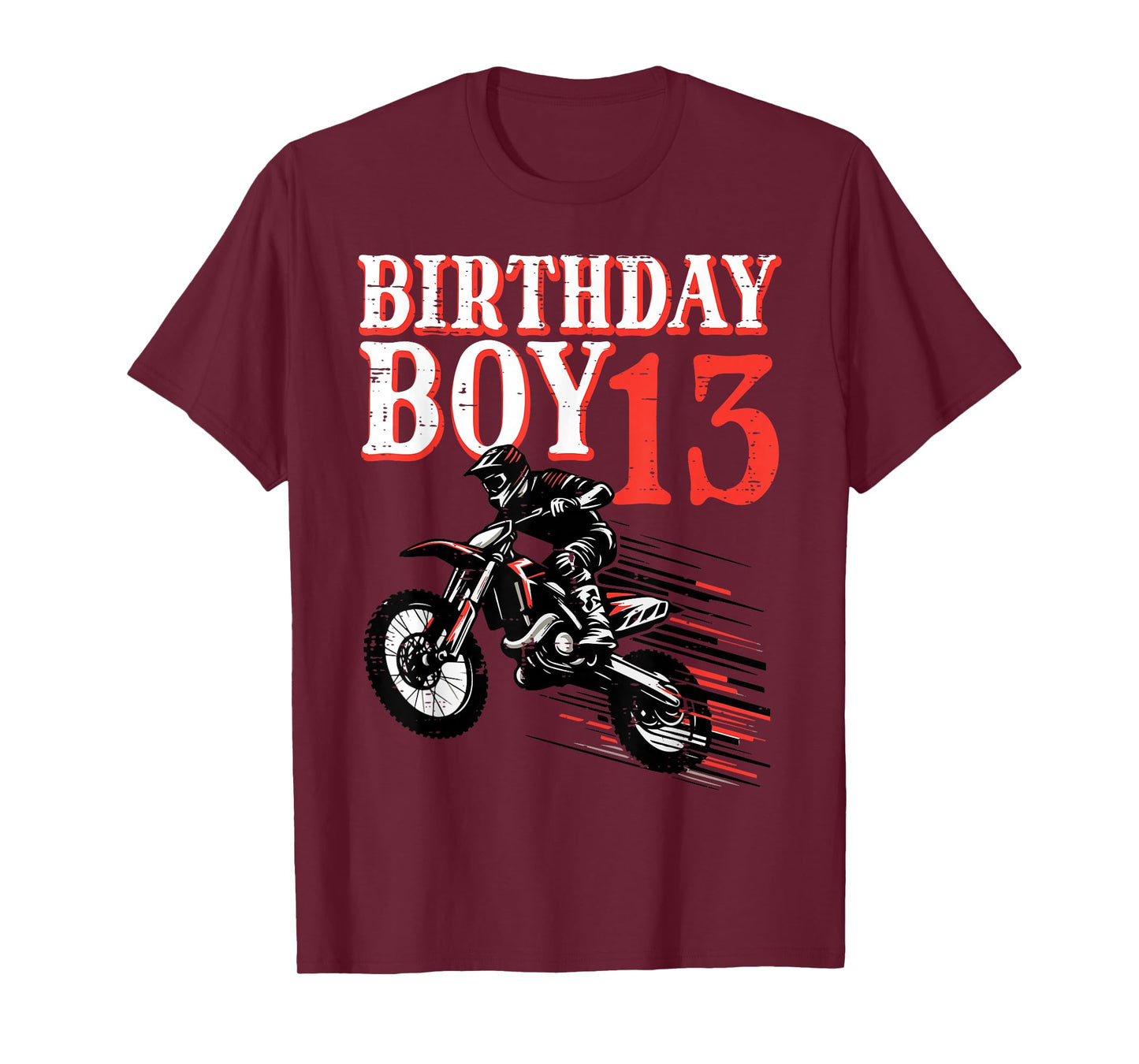 Birthday Boy 13 Motorcycle 13th Bday Biker Rider Boys Teens T-Shirt