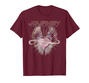Journey Freedom Tour Pastel Heart and Logo Vintage Band T-Shirt