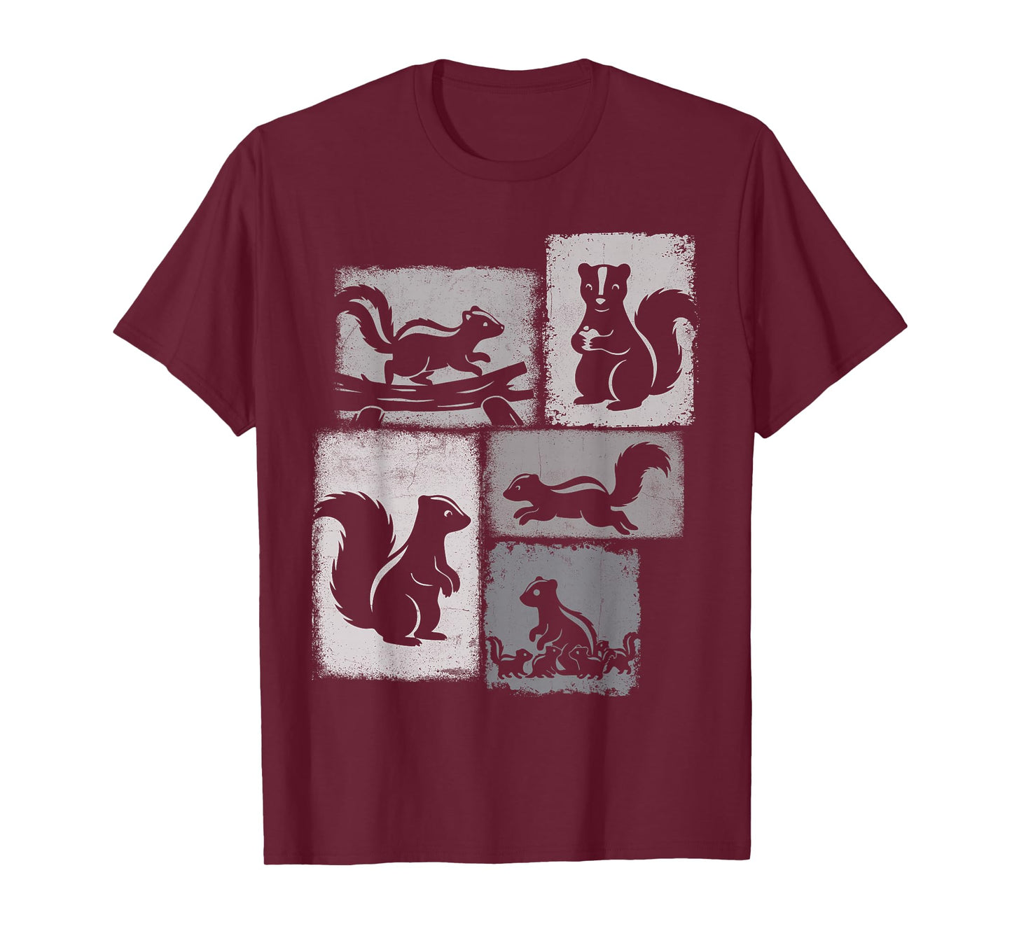 Skunk Vintage Collage Stink Badger Lover T-Shirt