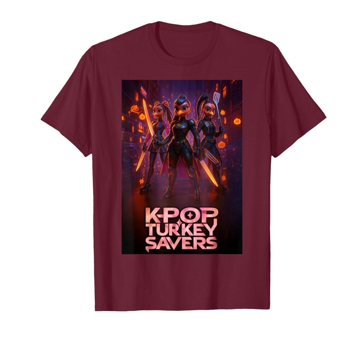 Korean-Pop Turkey Savers | Funny Thanksgiving Graphic T-Shirt