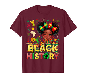 Cute I Am Black History African American Girl Teen Kid T-Shirt