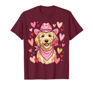 Heart Golden Doodle Love Dog Valentine Goldendoodle T-Shirt