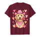 Heart Golden Doodle Love Dog Valentine Goldendoodle T-Shirt
