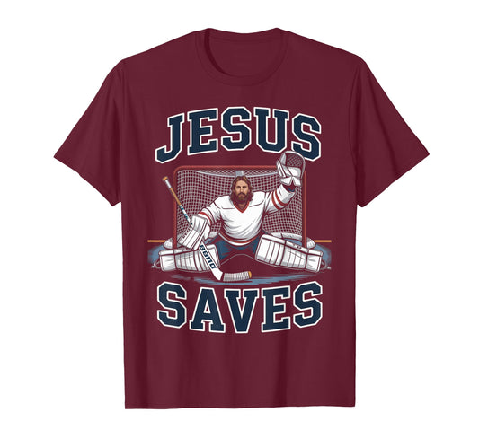 Jesus Saves Hockey Player Team God Hockey Lovers Hockey T-Shirt