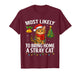 Most Likely to Bring Home A Stray Cat Funny Christmas T-Shirt