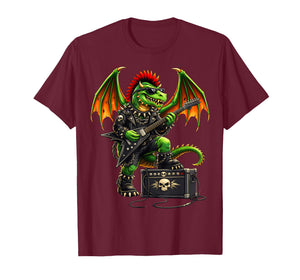 Punk Rock'n Roll Goth Dragon Guitar Band Boys Girls T-Shirt