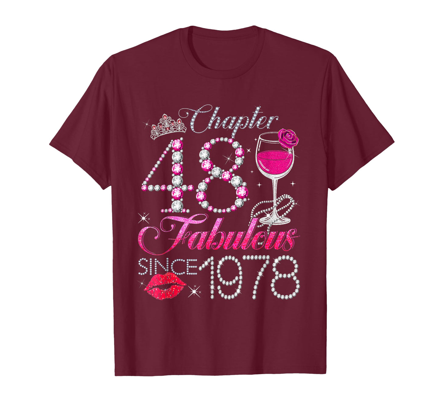 Chapter 48 Fabulous Since 1978 48th Birthday Queen Diamond T-Shirt