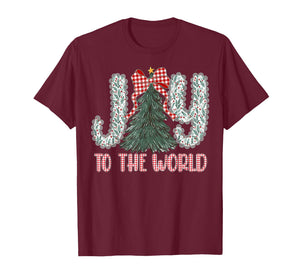 Joy to The World Jesus Christian Christmas Xmas Tree Holiday T-Shirt