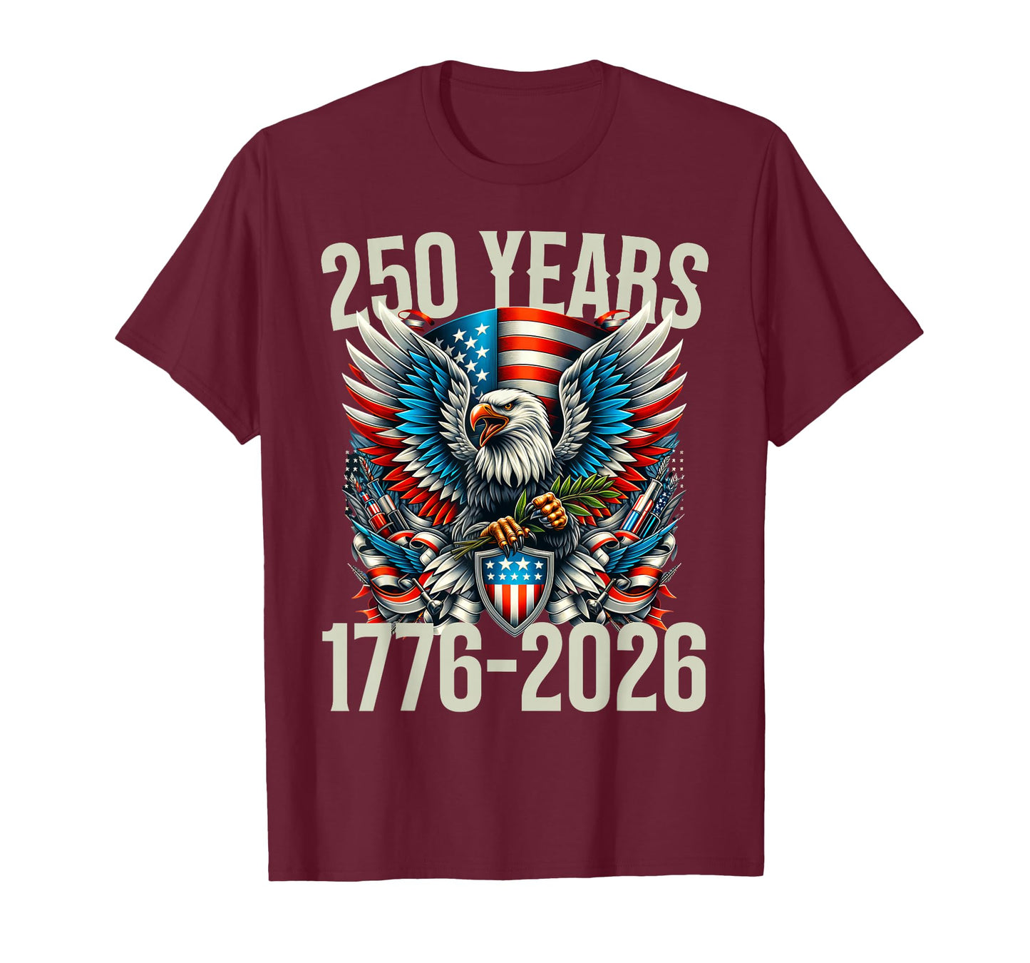 Pride in 250 Years of Freedom 1776-2026 Independence Day T-Shirt