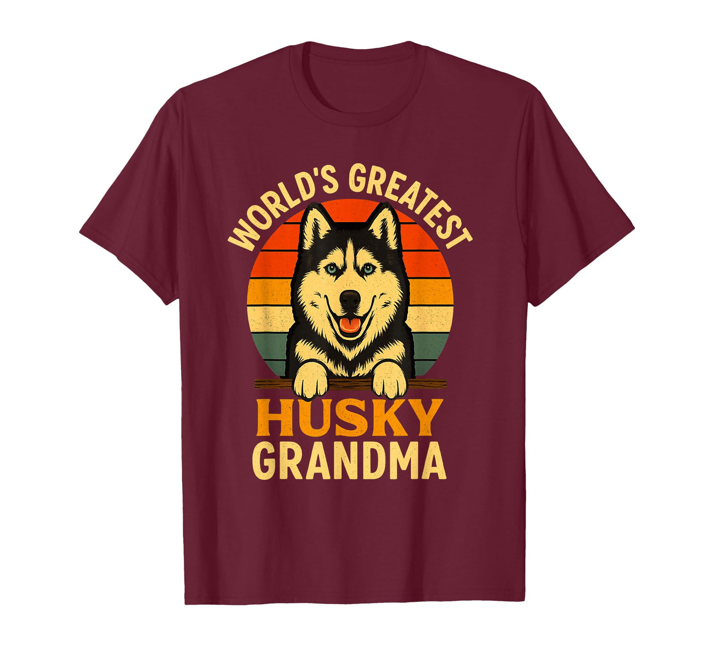 Husky Grandma Vintage Dog Lover World’s Greatest T-Shirt