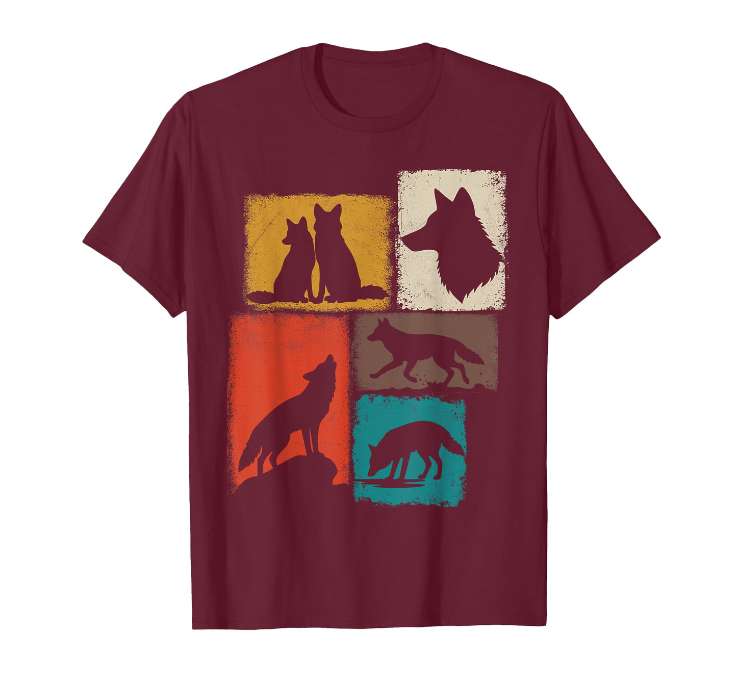 Coyote Vintage Collage Wildlife Lover T-Shirt