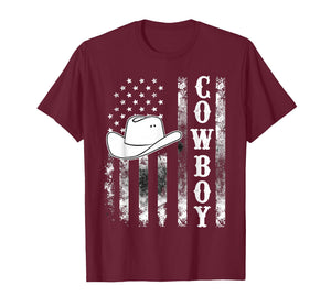 Rodeo Southern Cowboy Western USA Flag Cowboys T-Shirt