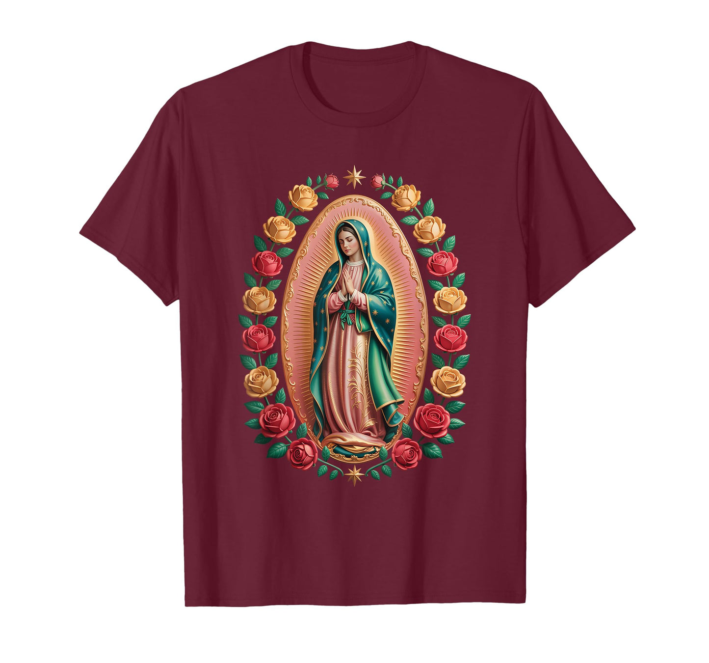 Virgen De Guadalupe Saint Mary Christian Religious Catholic T-Shirt