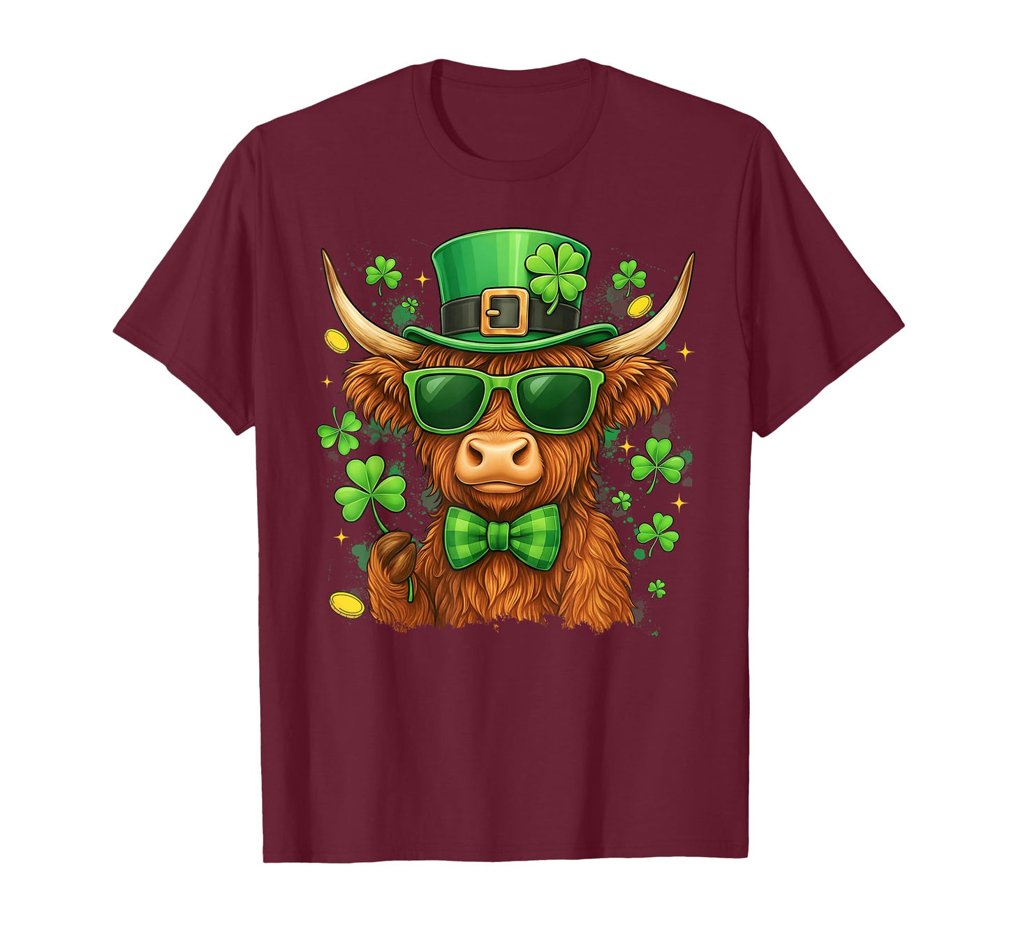 St. Patricks Day Funny Heifer Cow Shamrocks Men Women Kid T-Shirt