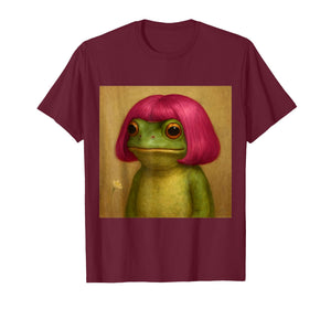 Vintage Frog Bob Haircut Funny Meme for Men Women Kids T-Shirt