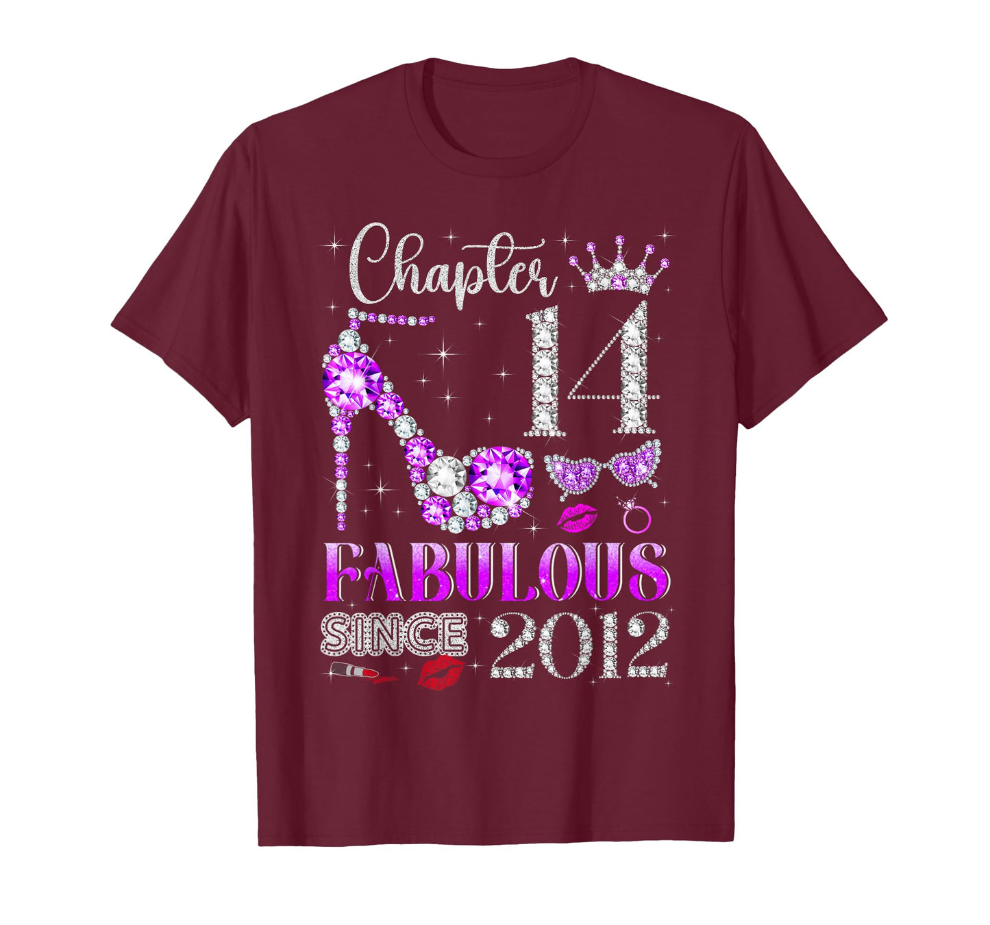 Chapter 14 Fabulous Since 2012 14Th Birthday Ladies Girls T-Shirt