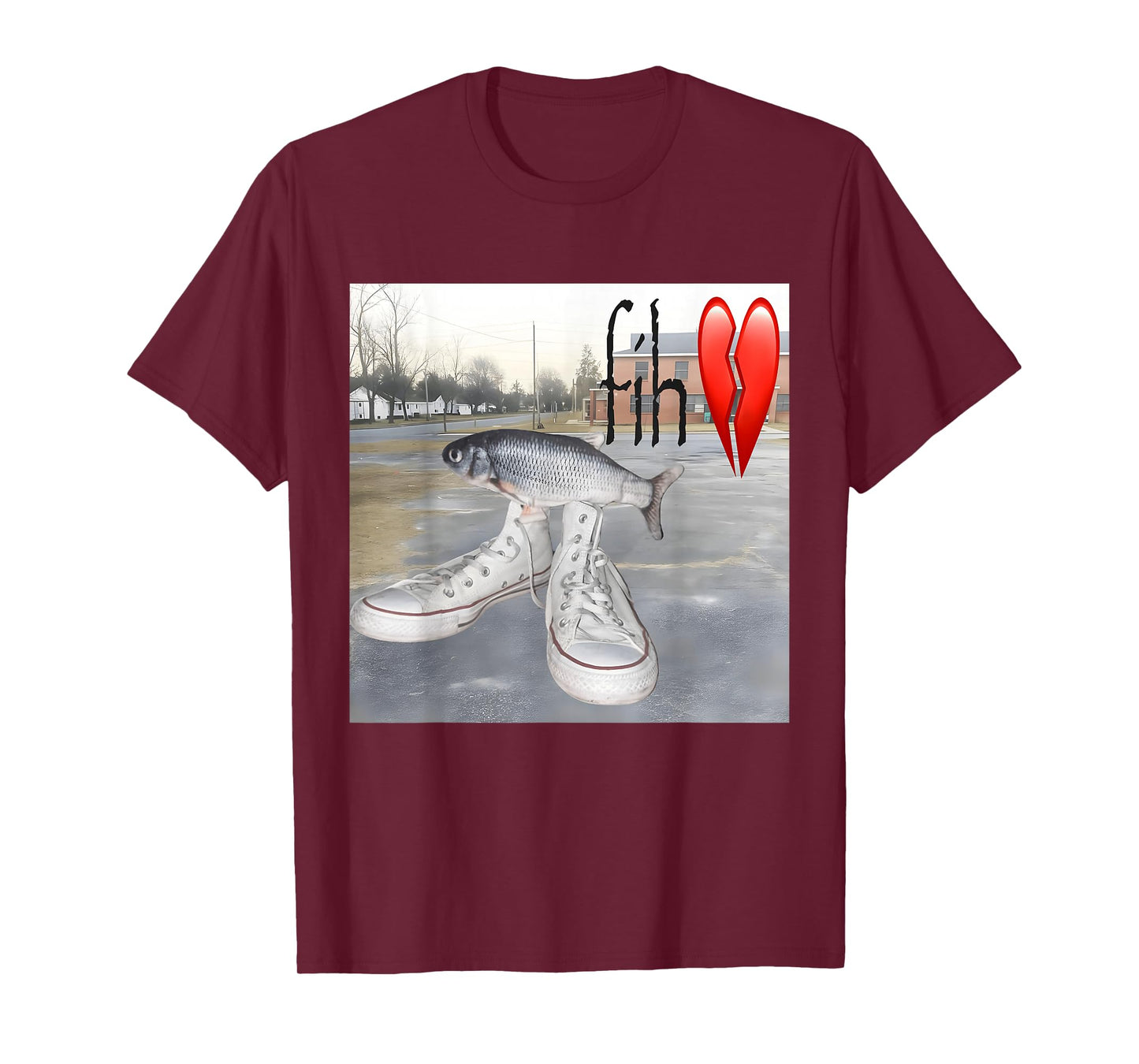 Fih Shoes Fish Funny Misspelled Meme Calling Brainrot SYBAU T-Shirt