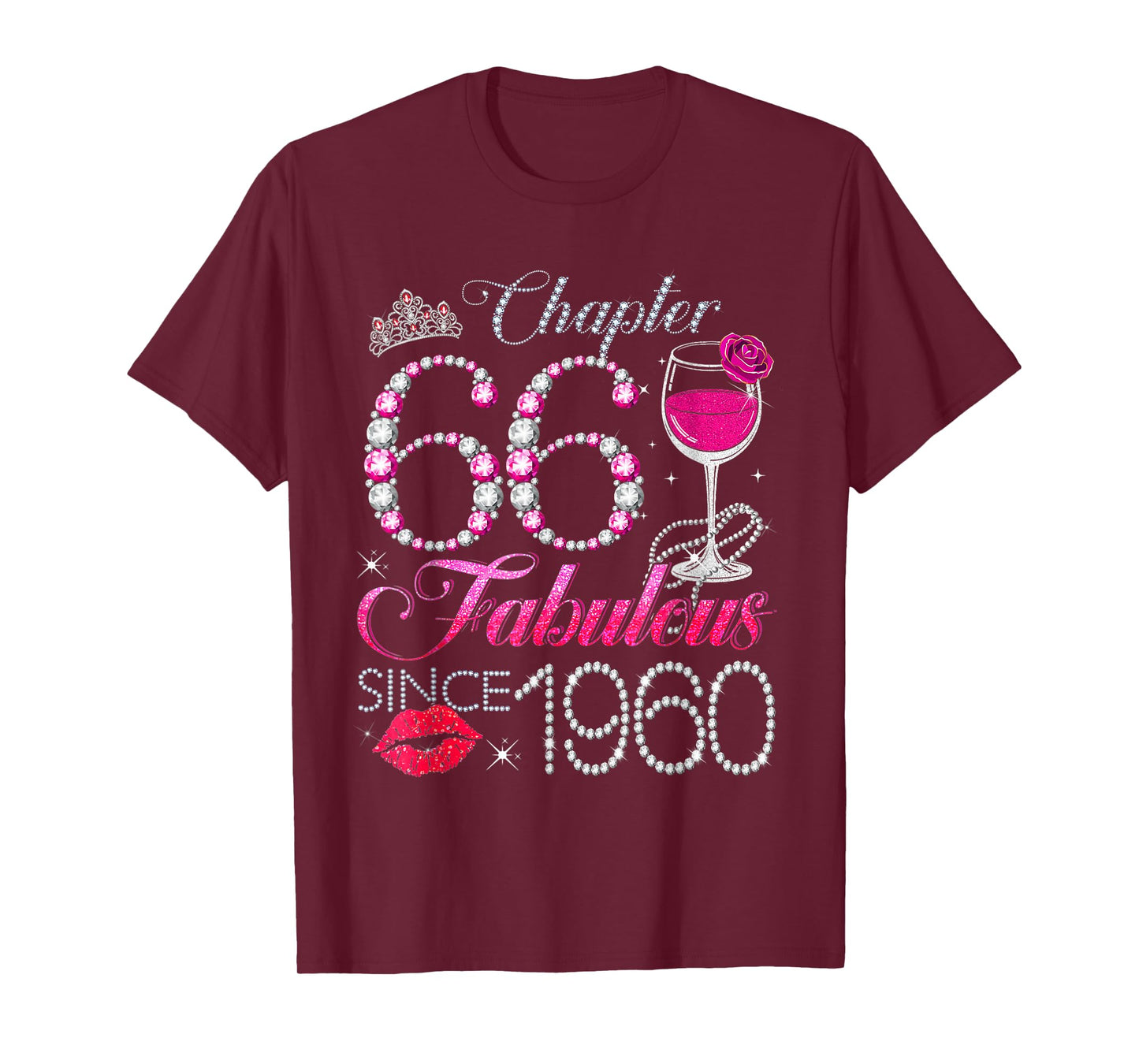 Chapter 66 Fabulous Since 1960 66th Birthday Queen Diamond T-Shirt