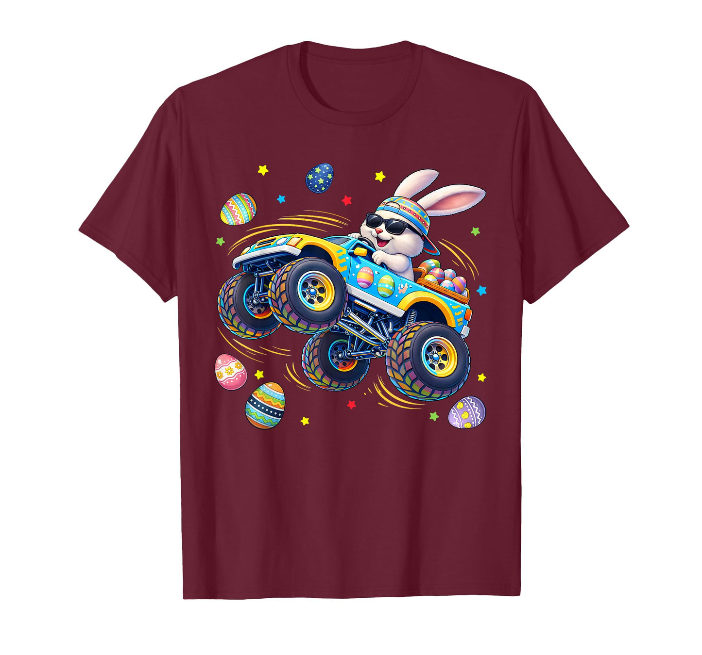 Funny Monster Truck Rabbit Easter Men Boy Toddler Kid T-Shirt