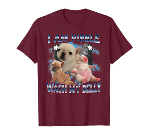 I Am Pibble Wash My Belly Pibble Meme Funny Dog Brainrot T-Shirt