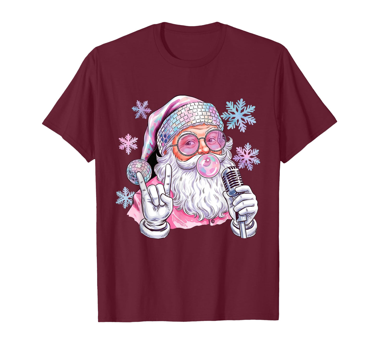 Girls Christmas Santa Bubblegum Christmas T-Shirt