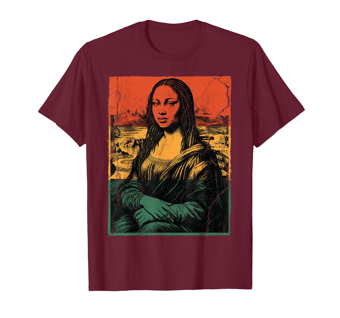 Black History Mona Lisa Afro Woman American African Queen T-Shirt