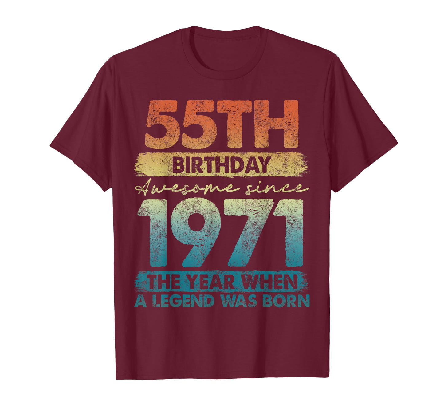 55 Year Old Gifts Vintage 1971 Limited Edition 55th Birthday T-Shirt