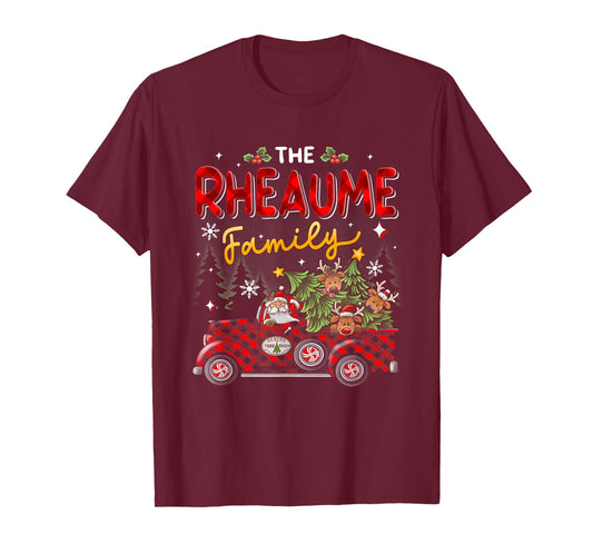 The Rheaume Family Christmas Matching Pajamas Group Gift T-Shirt