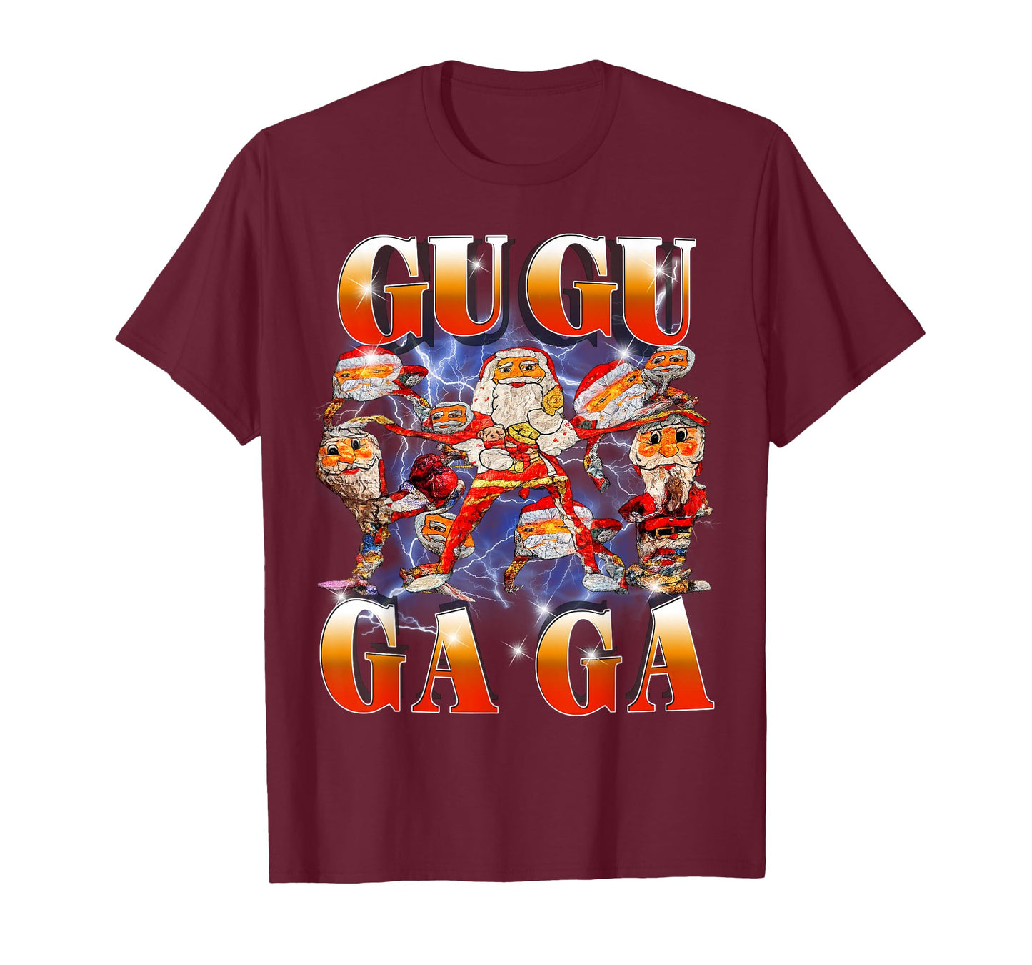 Funny Gugu Gaga Santa Brainrot Meme Kids Teens T-Shirt