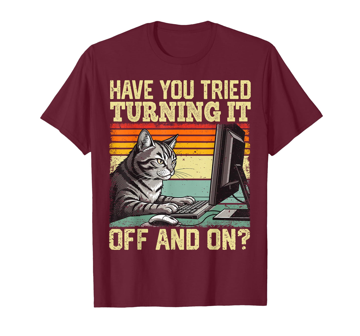 Cat Tech Engineer Support Humor Tech Computer IT Guy T-Shirt