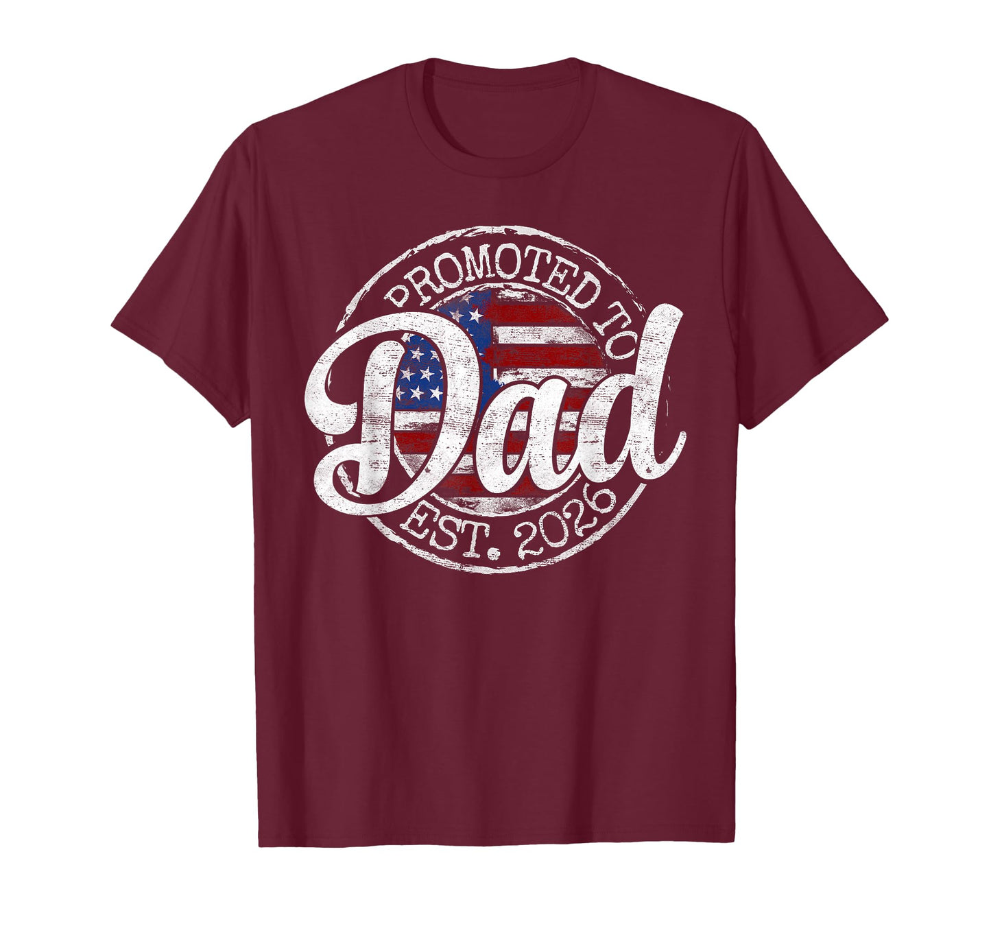 Promoted to Dad Est 2026 Stamp First Time Daddy to Be T-Shirt