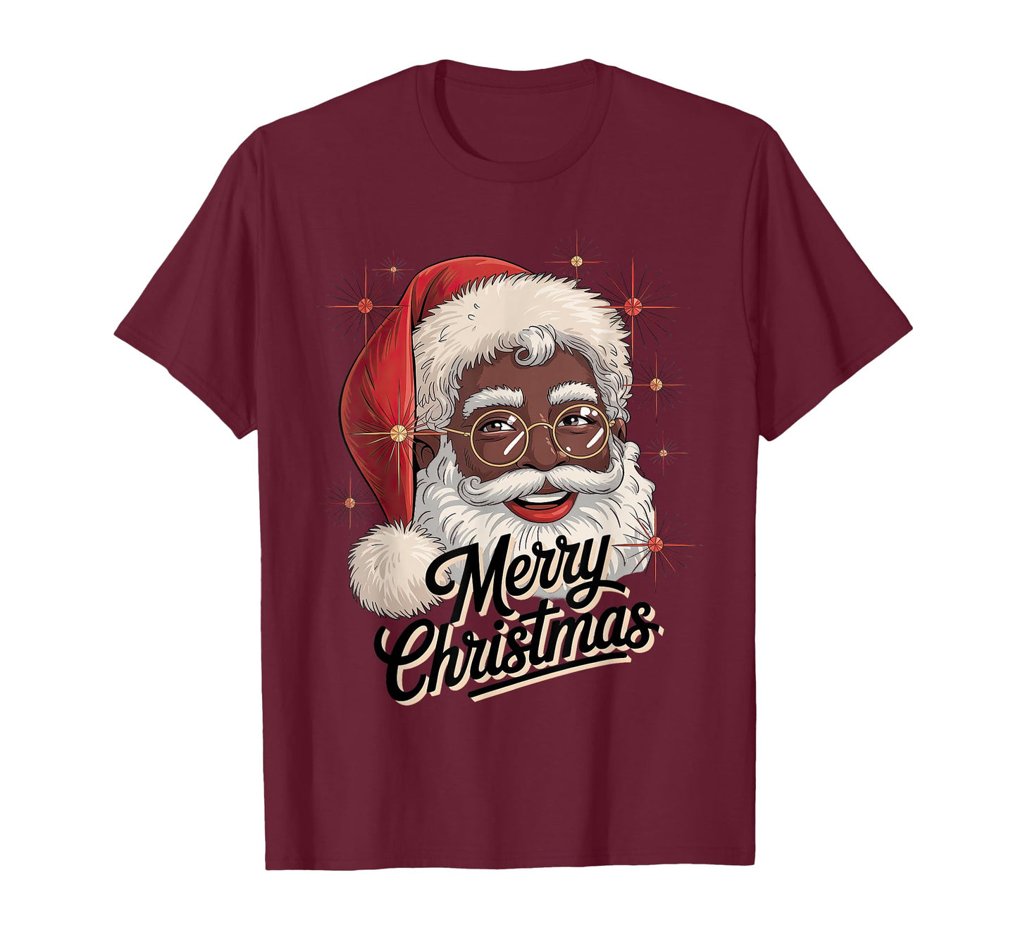 African American Santa Christmas Black Xmas T-Shirt