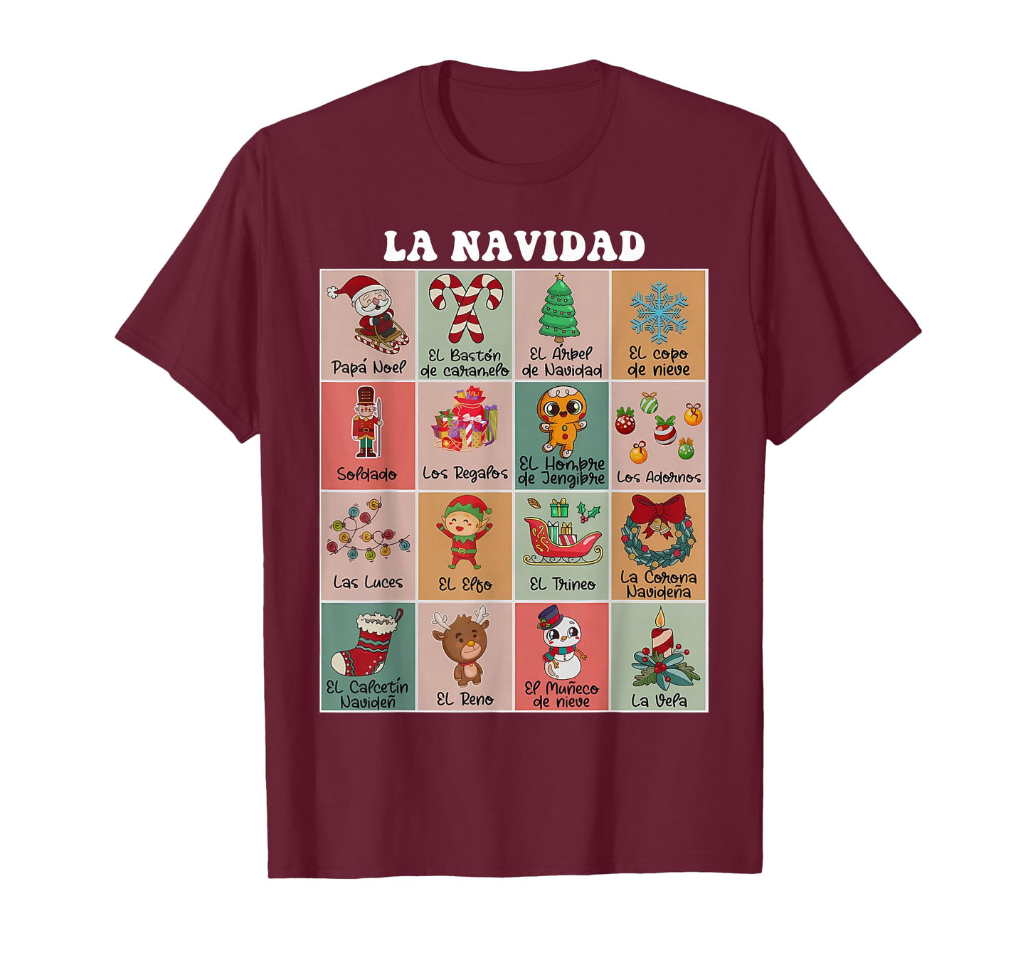 Maestra Bilingue Christmas Spanish Teacher La Navidad Xmas T-Shirt