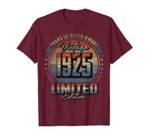 Vintage 1925 Limited Edition 101 Year Old 101st Birthday T-Shirt