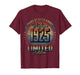 Vintage 1925 Limited Edition 101 Year Old 101st Birthday T-Shirt