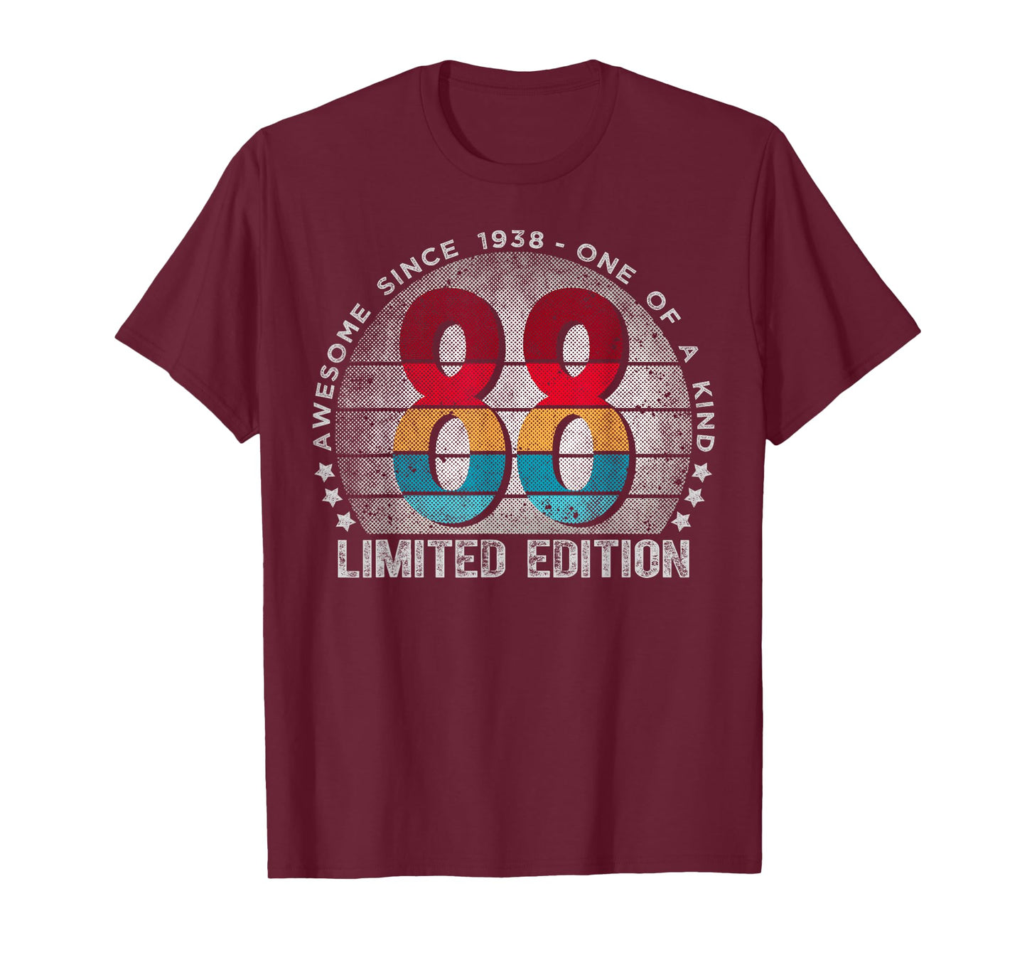 88 Year Old Gifts Vintage 1938 Limited Edition 88th Birthday T-Shirt