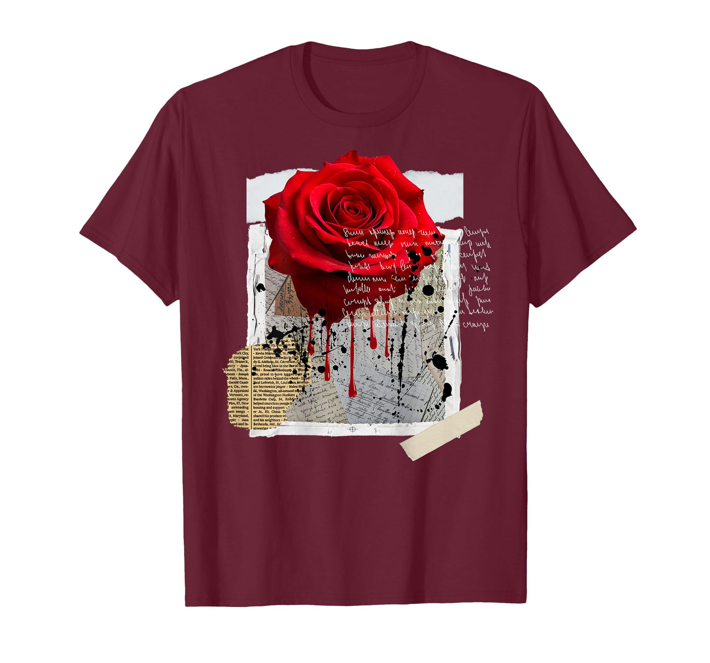 Streetwear Graphic Dark Floral Urban Aesthetic, Mens Fashion T-Shirt