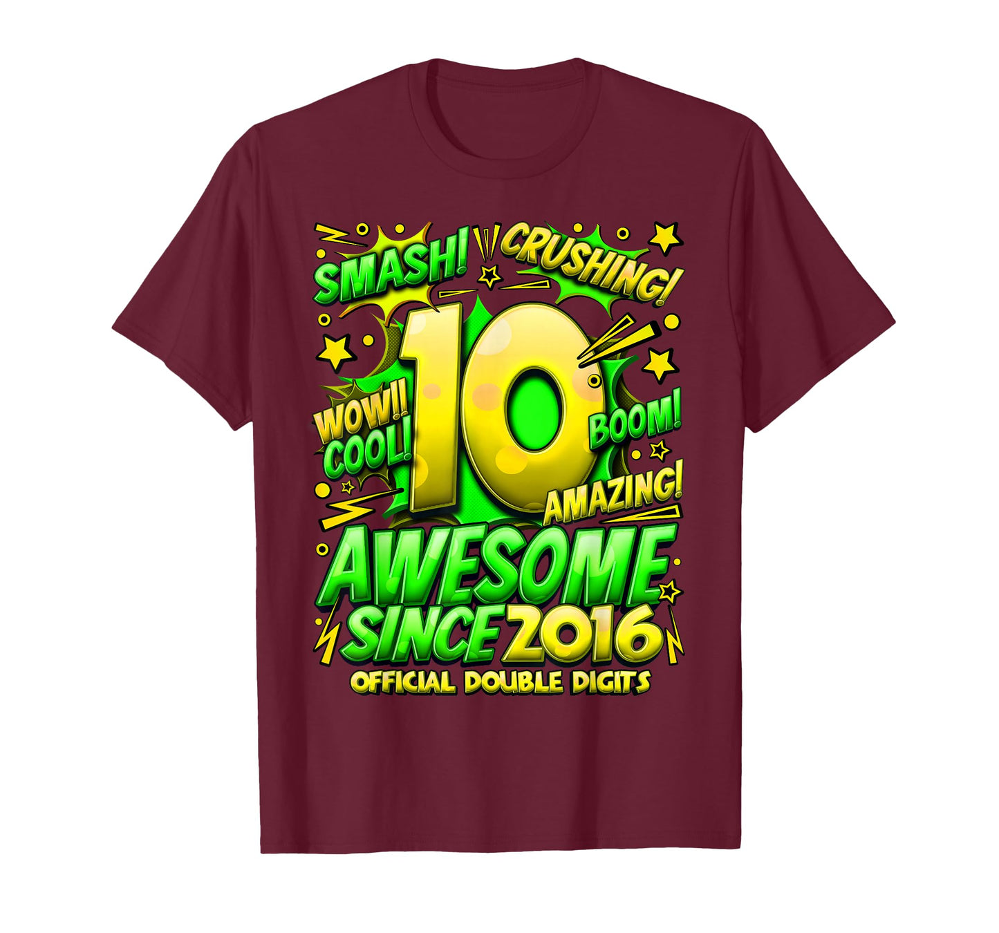 Official Double Digits 10 Year Old Boys 10th Birthday Boy T-Shirt