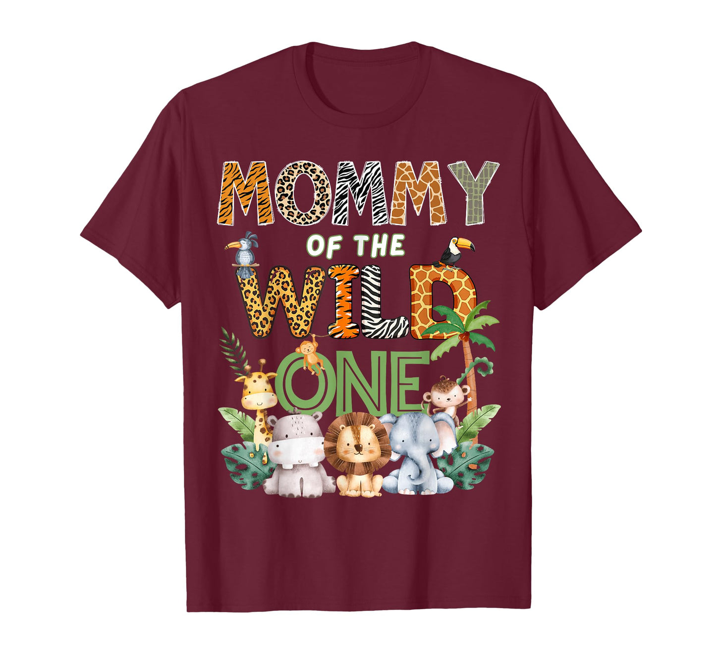 Mommy of The Wild One Safari 1St Birthday Kids T-Shirt
