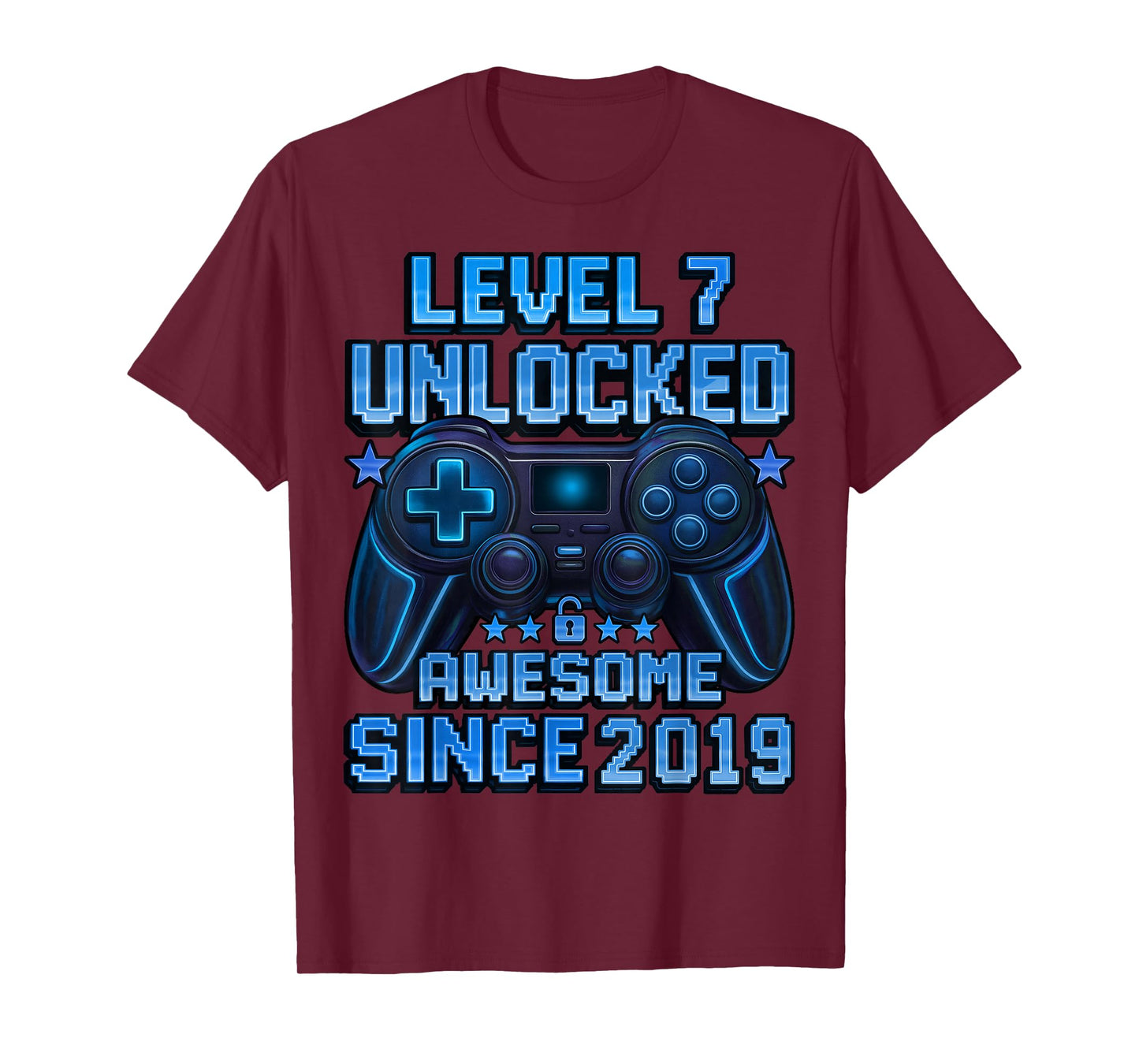 Level 7 Unlocked 7 Year Old Gifts for Boys 7th Birthday Boy T-Shirt