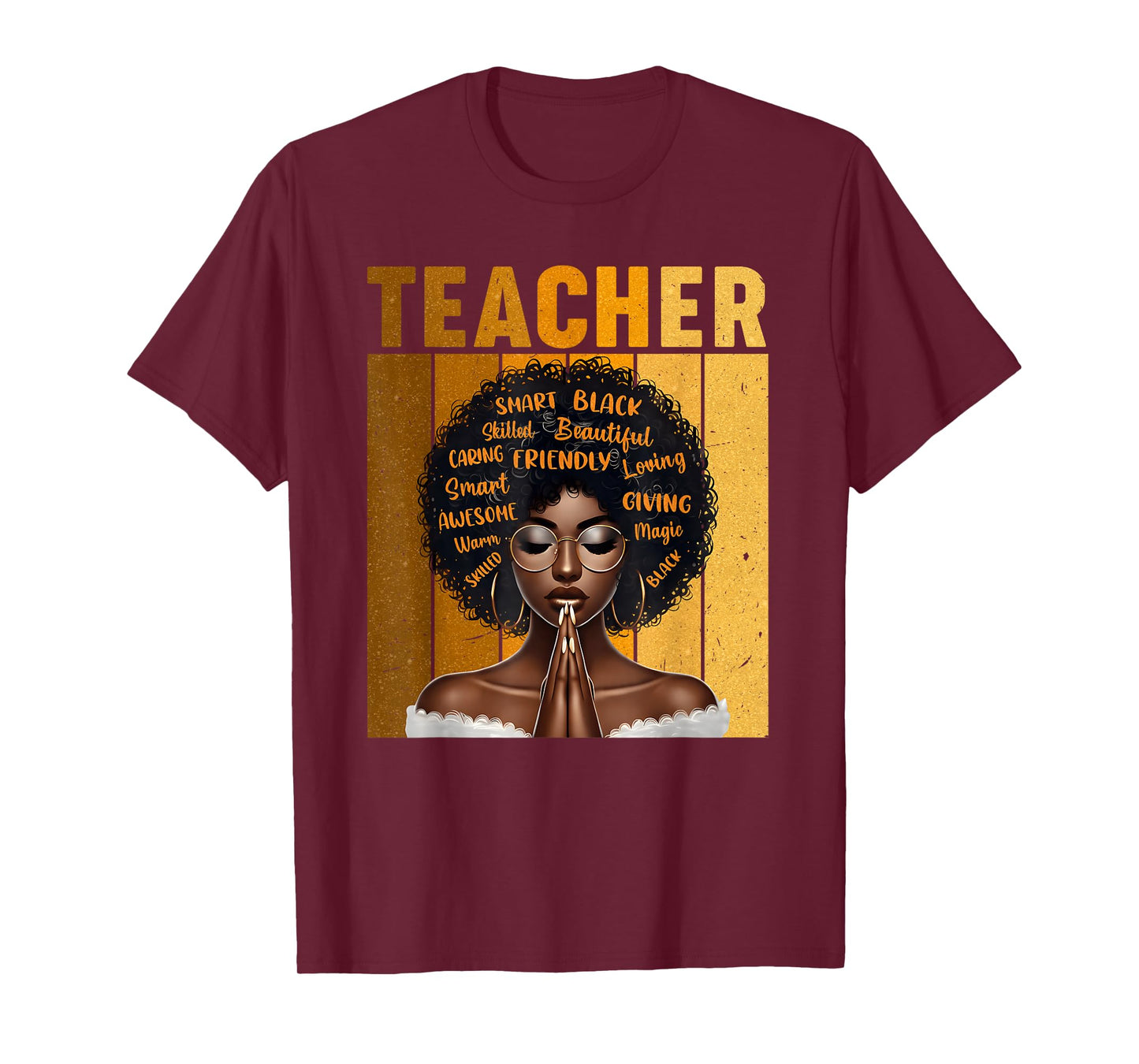 Black Teacher Magic Black History Month Afro Hair Melanin T-Shirt
