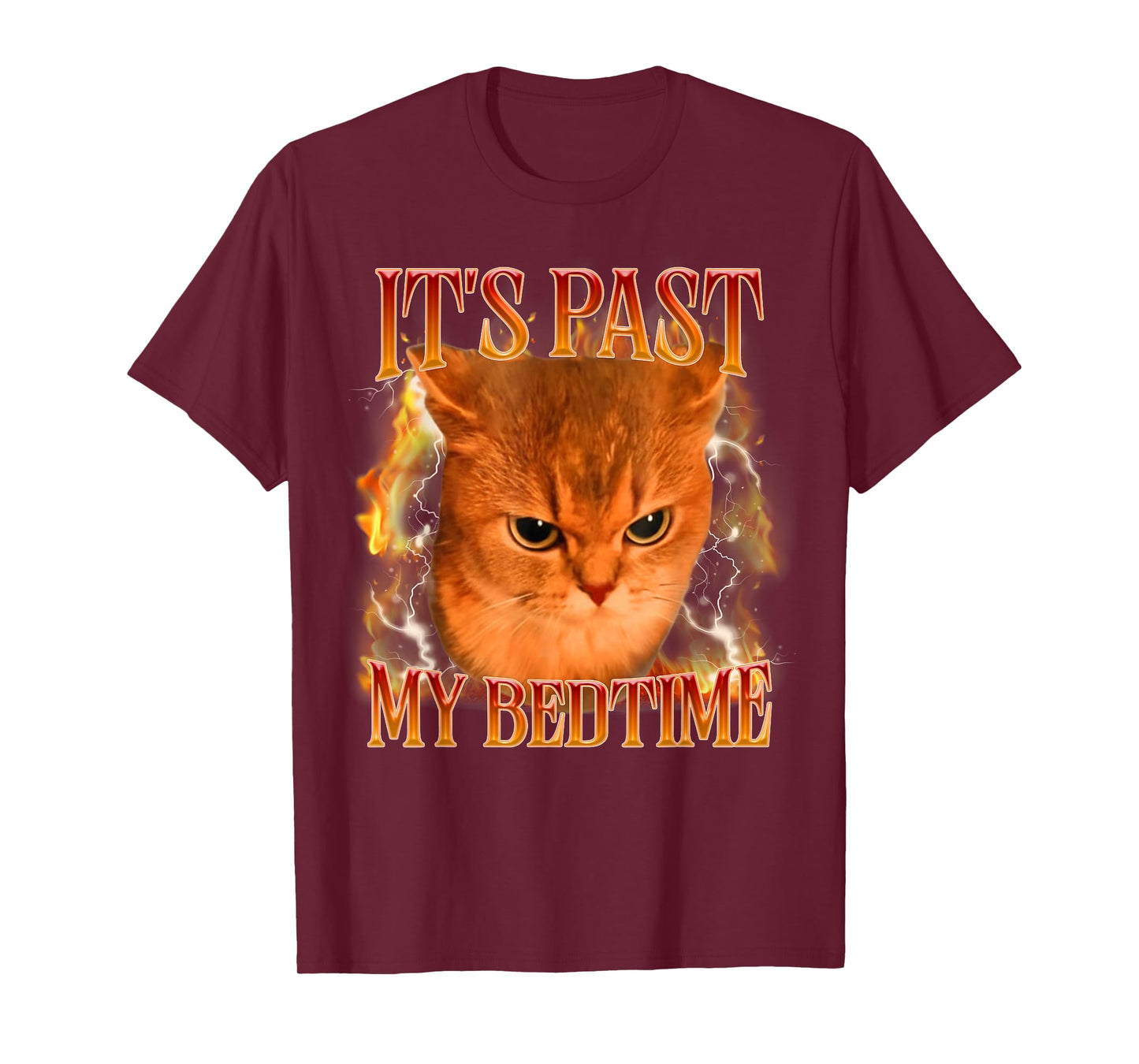 Funny It's Past My Bedtime Cat Meme Animals Humor T-Shirt