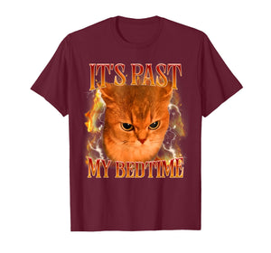 Funny It's Past My Bedtime Cat Meme Animals Humor T-Shirt