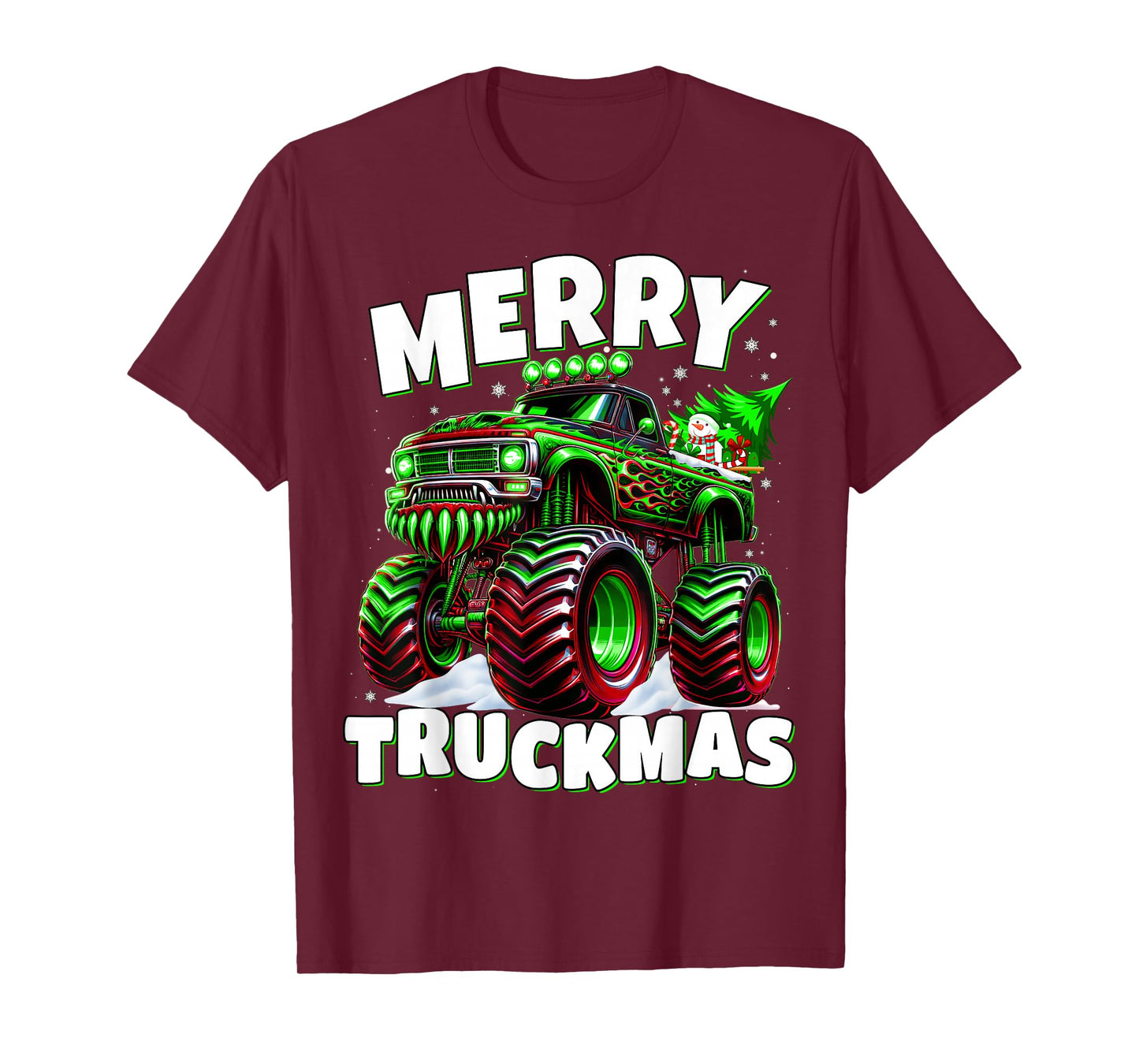 Merry Truckmas Truck Kids & Boys Christmas T-Shirt
