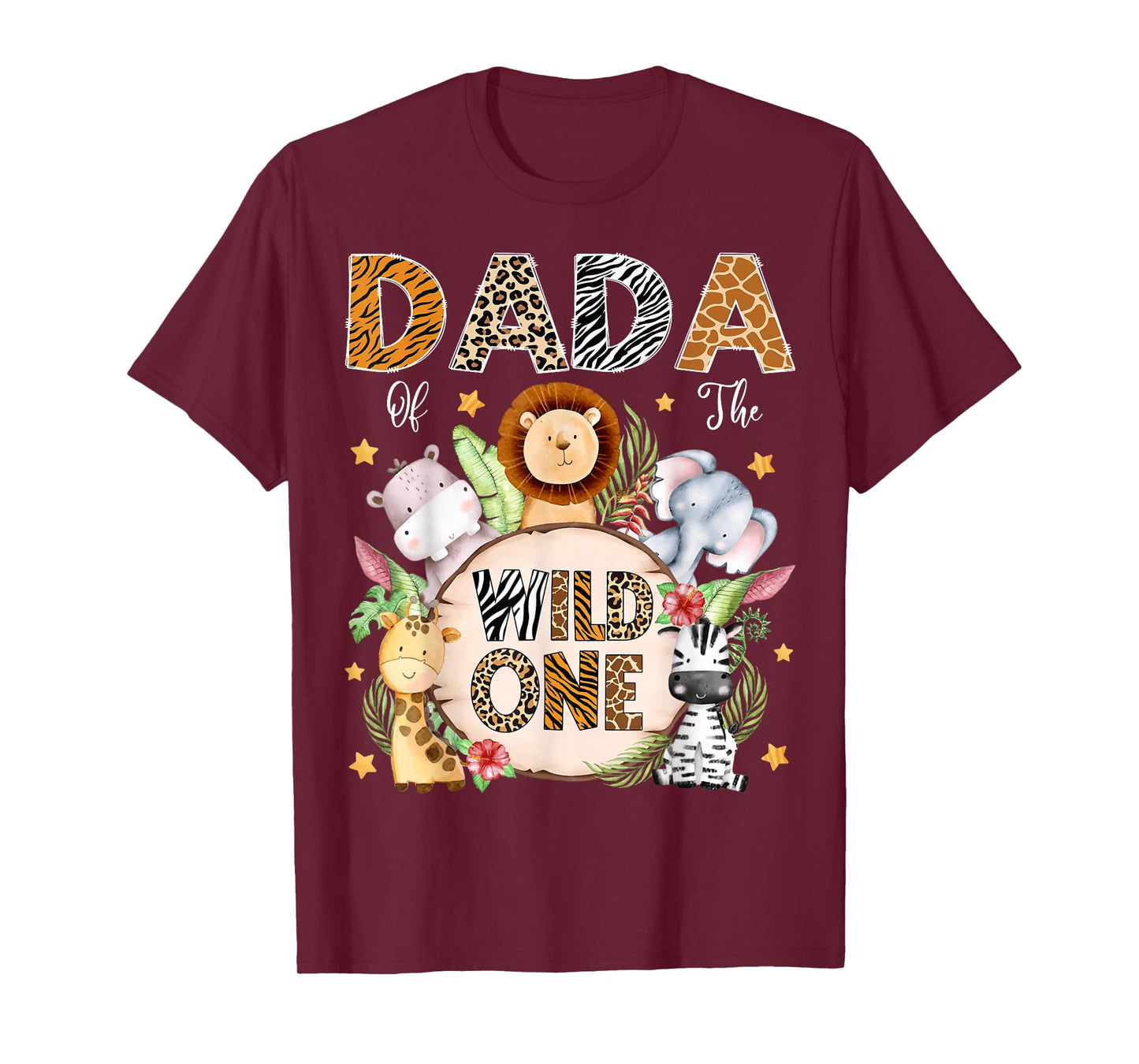 Dada of The Wild One 1St Birthday Kids Safari Jungle T-Shirt